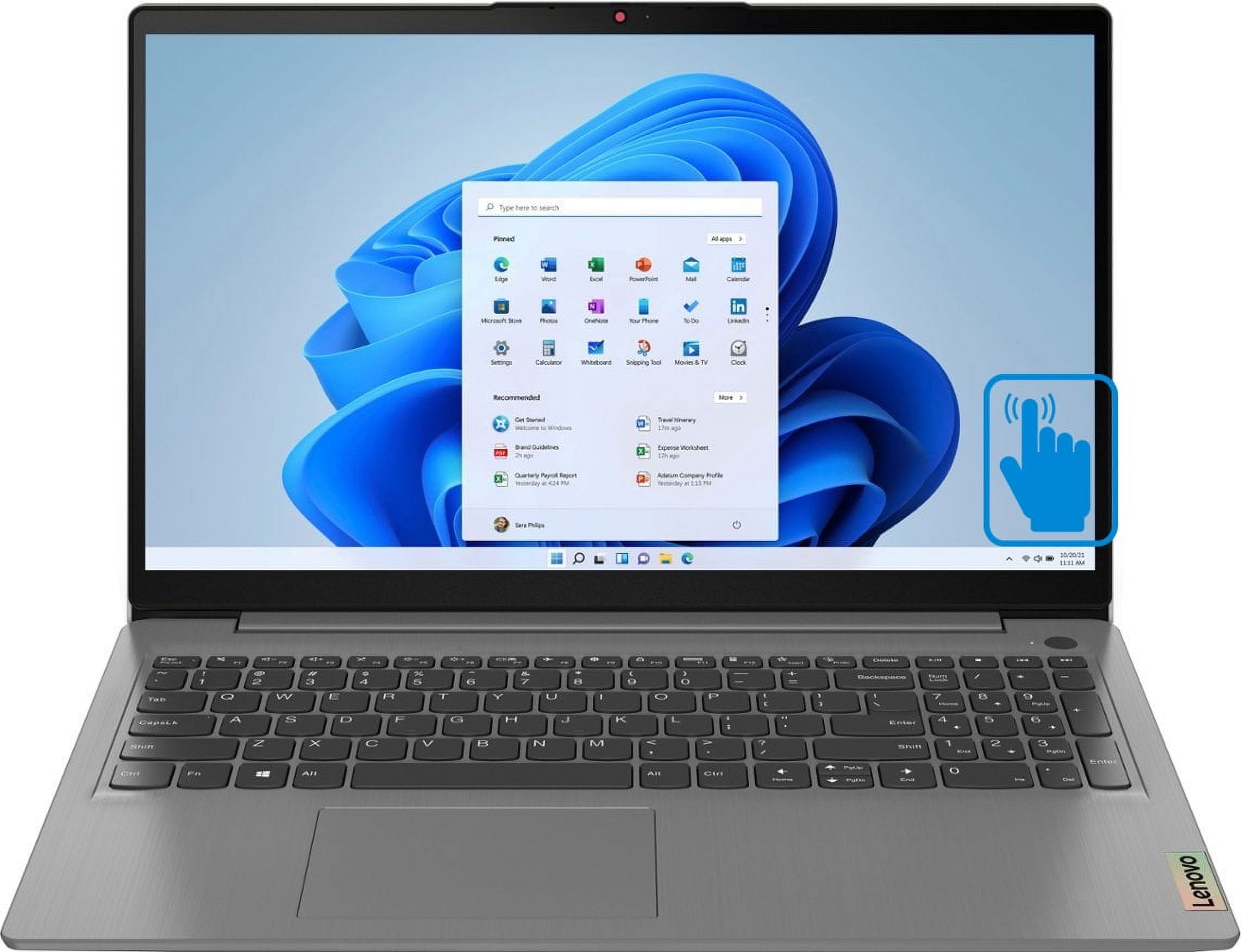 Lenovo Ideapad 3i 15.6in FHD Touchscreen Laptop (Intel i3-1115G4, 16GB RAM, 256GB PCIe SSD, Intel UHD, WiFi 6, Bluetooth 5.2, HD Webcam, SD Reader, Win 11 Home S-Mode)