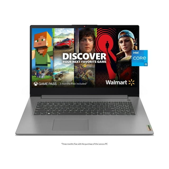 Lenovo Ideapad 3i 17.3" Laptop, Intel Core i5-1135G7, 8GB RAM, 256GB SSD, Windows 11 Home, Arctic Gray, 82H900DUUS
