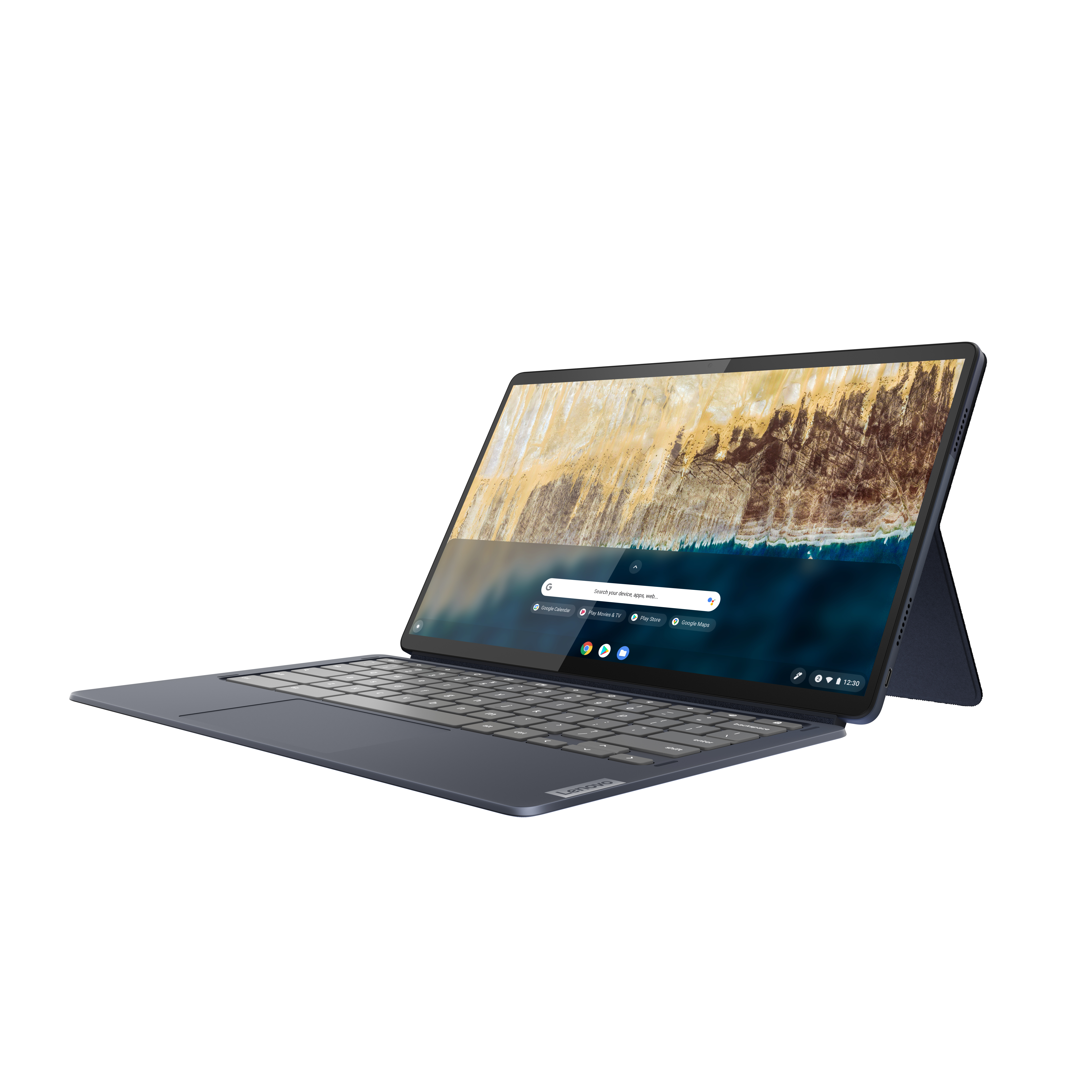 Lenovo Ideapad Duet 5 Chromebook 13.3" FHD Touchscreen Chromebook , Qualcomm Snapdragon SC7180, 4GB RAM, 256GB SSD, Chrome OS, Abyss Blue, 82QS001CUS - image 1 of 17