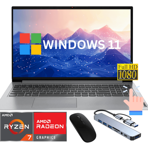Lenovo Ideapad Slim 3i 15.6" Full HD Touch Business&Home Laptop, AMD Ryzen 7 5825U (Beat i5-1235U) Upto 4.5GHz, 8GB RAM, 512GB PCle SSD, Windows 11 Home, Grey