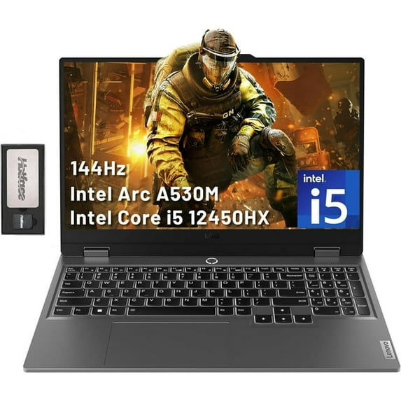 Lenovo LOQ 15.6" 144Hz FHD Gaming Laptop, Intel i5-12450HX, Intel Arc A530M Graphics, 16GB DDR5, 672GB Storage( 512GB SSD+160GB Docking Station Set), Win 11 Pro, Luna Grey, 160GB Docking Station Set