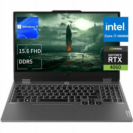 Lenovo LOQ 15.6" FHD 144Hz Gaming Laptop, Intel Core i7-13650HX,64GB DDR5 RAM,2TB SSD, NVIDIA GeForce RTX 4060 8GB, Backlit,Webcam, HDMI, Bluetooth, Windows 11 Pro