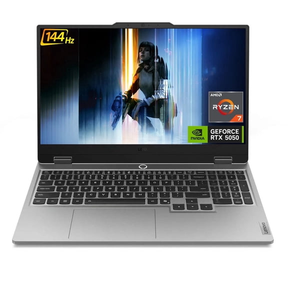 Lenovo LOQ 15.6" FHD 144Hz RTX 5050 Gaming Laptop, AMD Ryzen 7 250, 32GB RAM, 1TB SSD, Grey