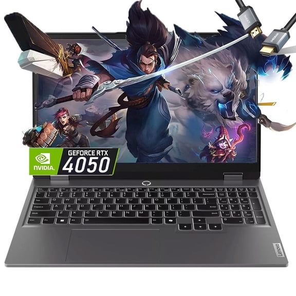 Lenovo LOQ 15 Gaming Laptop - RTX 4050 - 15.6" FHD IPS Display 144Hz - AMD Ryzen 5 7235HS - 32GB RAM -1TB PCIe SSD -Windows 11 Backlit Keyboard - G-SYNC