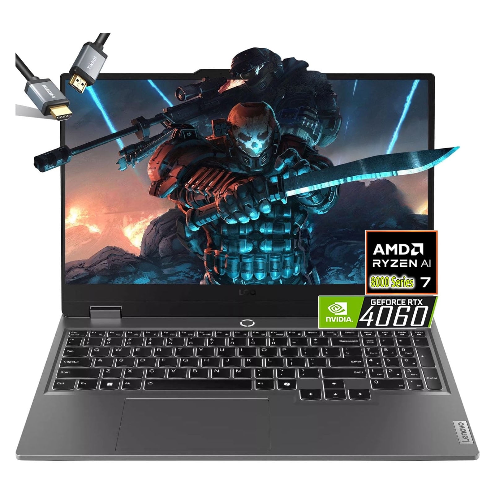 Lenovo LOQ 15 Gaming Laptop - RTX 4060 - AMD Ryzen 7 8845HS Beat i9-13900H - 15.6" FHD Display 144Hz - 32GB RAM -2TB PCIe SSD -Backlit Keyboard - Windows 11 - G-SYNC - Gamer PC Creator Video Editing