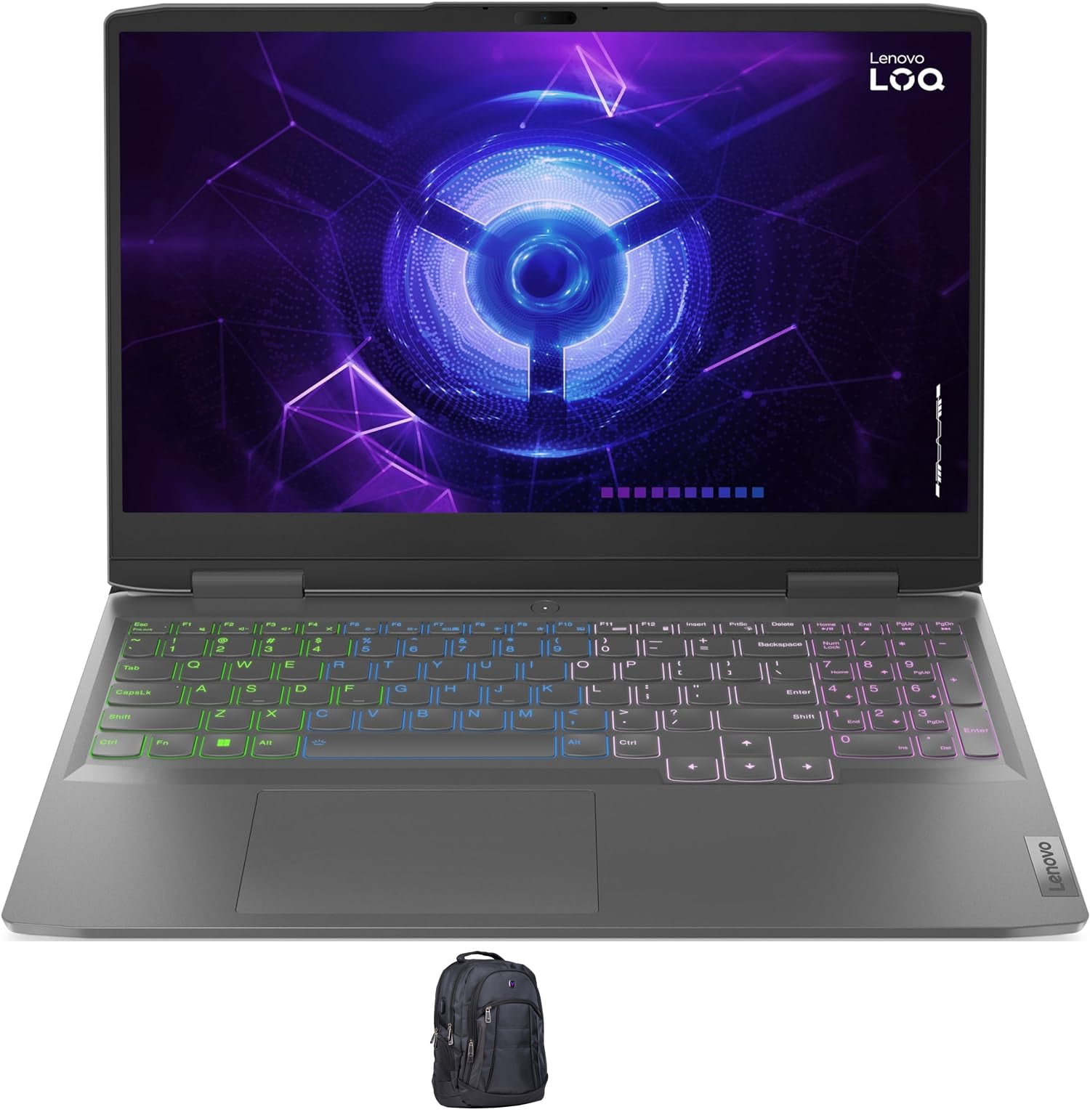 Lenovo LOQ 15IRH8 Gaming/Entertainment Laptop (Intel i7-13700H 14-Core, 15.6in 144 Hz Full HD (1920x1080), GeForce RTX 4050, 32GB DDR5 5200MHz RAM, Win 11 Home) with Premium Backpack