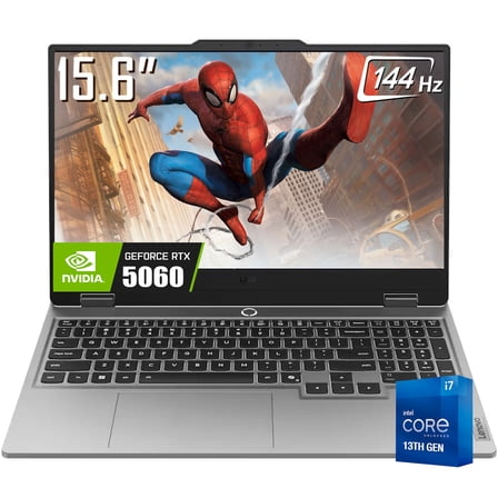 Lenovo LOQ Gaming Laptop, 15.6" 1920 x 1080 FHD 144Hz IPS LCD Display, Intel Core i7-13650HX, NVIDIA RTX 5060, WIFI 6, Backlit KB, 5MP Webcam, Win11 Home(16GB DDR5 | 512GB SSD)