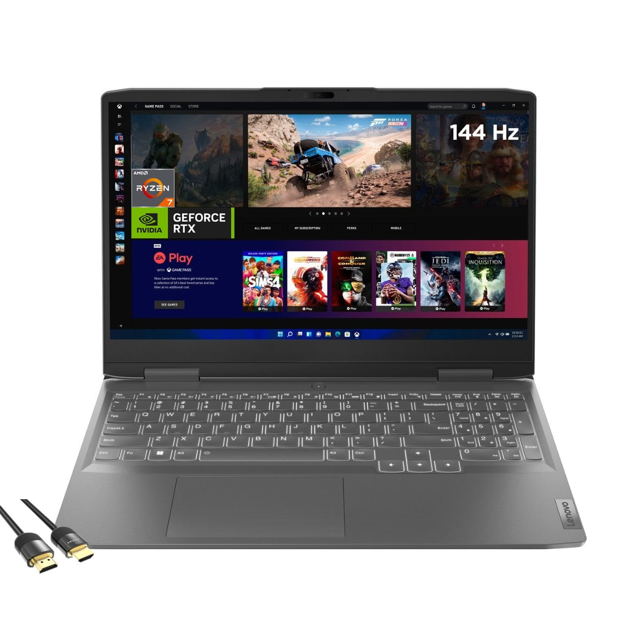 Lenovo LOQ 15 Gaming Laptop RTX4060 - AMD Ryzen7 7840HS - 15.6 FHD IPS  Display 144Hz - G-SYNC - Backlit Keyboard - Wi-Fi 6 - USB Type-C - Windows  11 - FHD