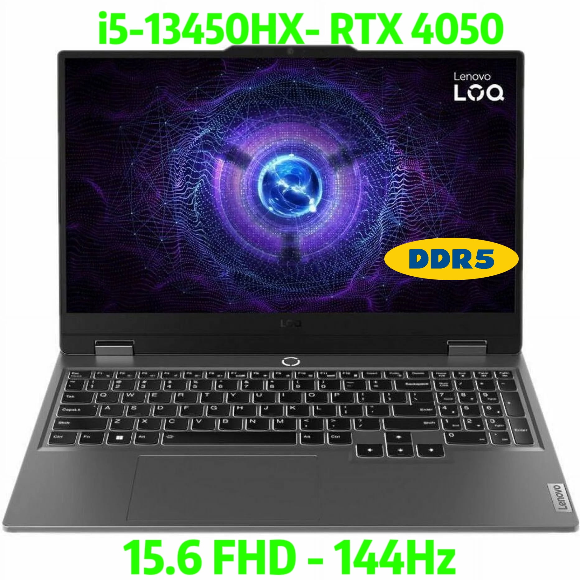 Lenovo LOQ Gamer Laptop, 15.6in 144Hz, i5-13450HX, 12GB DDR5 Lenovo LOQ Gamer Laptop, 15.6in 144Hz, i5-13450HX, 12GB DDR5