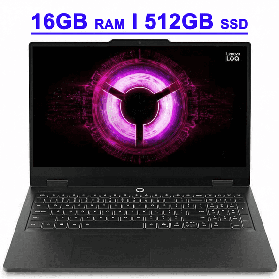 Lenovo LOQ Premium Gaming AI Laptop 15.6" FHD IPS 144Hz (100% sRGB FreeSync) AMD 8-core Ryzen 7 170 16GB RAM 512GB SSD GeForce RTX 5050 GDDR7 (440 AI TOPS) Backlit Nahimic Privacy Camera Win11
