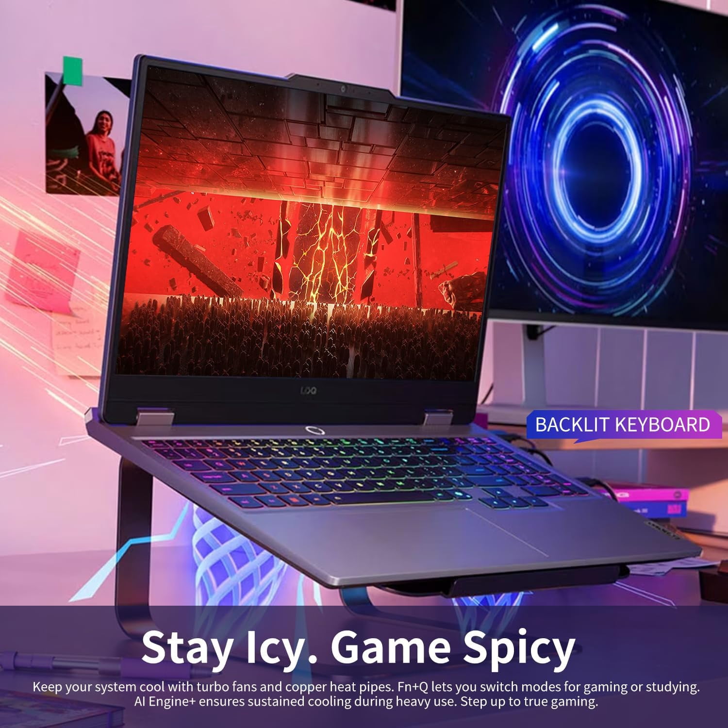 Lenovo LOQ RTX 5050 Gaming Laptop, 15.6" FHD 144Hz, Intel Core i5-13450HX (Beats Intel i7), 32GB DDR5 RAM, 1TB SSD, Backlit KB, Grey, Windows 11 Home