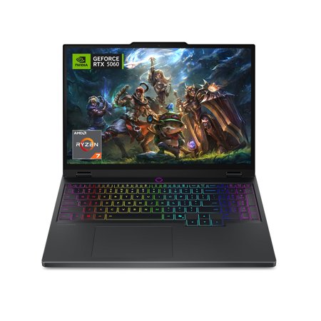 Lenovo Legion 15.1" OLED WQXGA 165Hz RTX 5060 Gaming Laptop, AMD Ryzen 7 260, 16GB RAM, 512GB SSD, Black