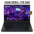 thumbnail image 1 of Lenovo Legion 5 15 Gaming Laptop 15.6" FHD IPS 120Hz FreeSync Display AMD Hexa-Core Ryzen 5 5600H Processor 32GB DDR4 1TB SSD NVIDIA GeForce RTX 3050 4GB Backlit Nahimic HDMI USB-C Win11 Black, 1 of 6