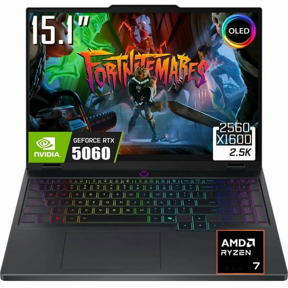 Lenovo Legion 5 Gaming Laptop, 15.1" 2560 x 1600 165Hz OLED Display, AMD Ryzen 7 260, GeForce RTX 5060, RGB Backlit Keyboard, 5MP Webcam, WiFi 7, Windows 11 Home(16GB DDR5 RAM - 512GB SSD)