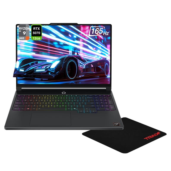Lenovo Legion 5 Gaming Laptop, AMD Ryzen AI 9-465, 32 GB DDR5 RAM, 1 TB PCIe SSD, 15.3" WQXGA (2560x1600) 165Hz OLED, Nvidia G-Force RTX 5070, Zoned RGB Backlit, W11 Home, Black+Traix MousePad