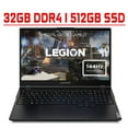 thumbnail image 1 of Lenovo Legion 5 Premium Gaming Laptop 15.6" FHD IPS 240Hz Display (100% sRGB) Intel 6-Core i7-10750H 32GB DDR4 512GB SSD GeForce RTX 2060 6GB Backlit Keyboard USB-C HDMI Wifi6 Dolby Win10, 1 of 3