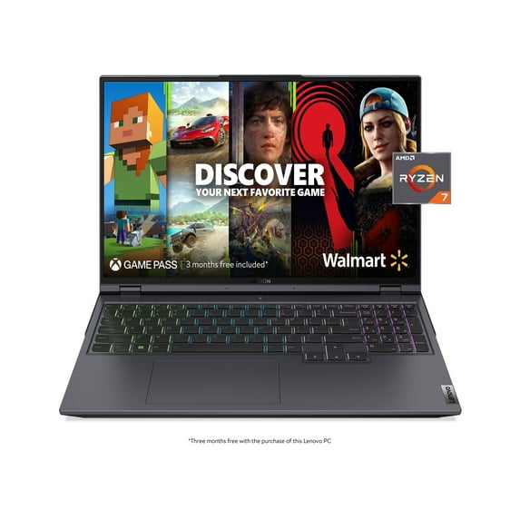 Lenovo Legion 5 Pro 16" Laptop, AMD Ryzen 7 6800H, NVIDIA GeForce RTX 3060, 16GB RAM, 512GB SSD, Windows 11 Home, Storm Gray, 82RG0005US