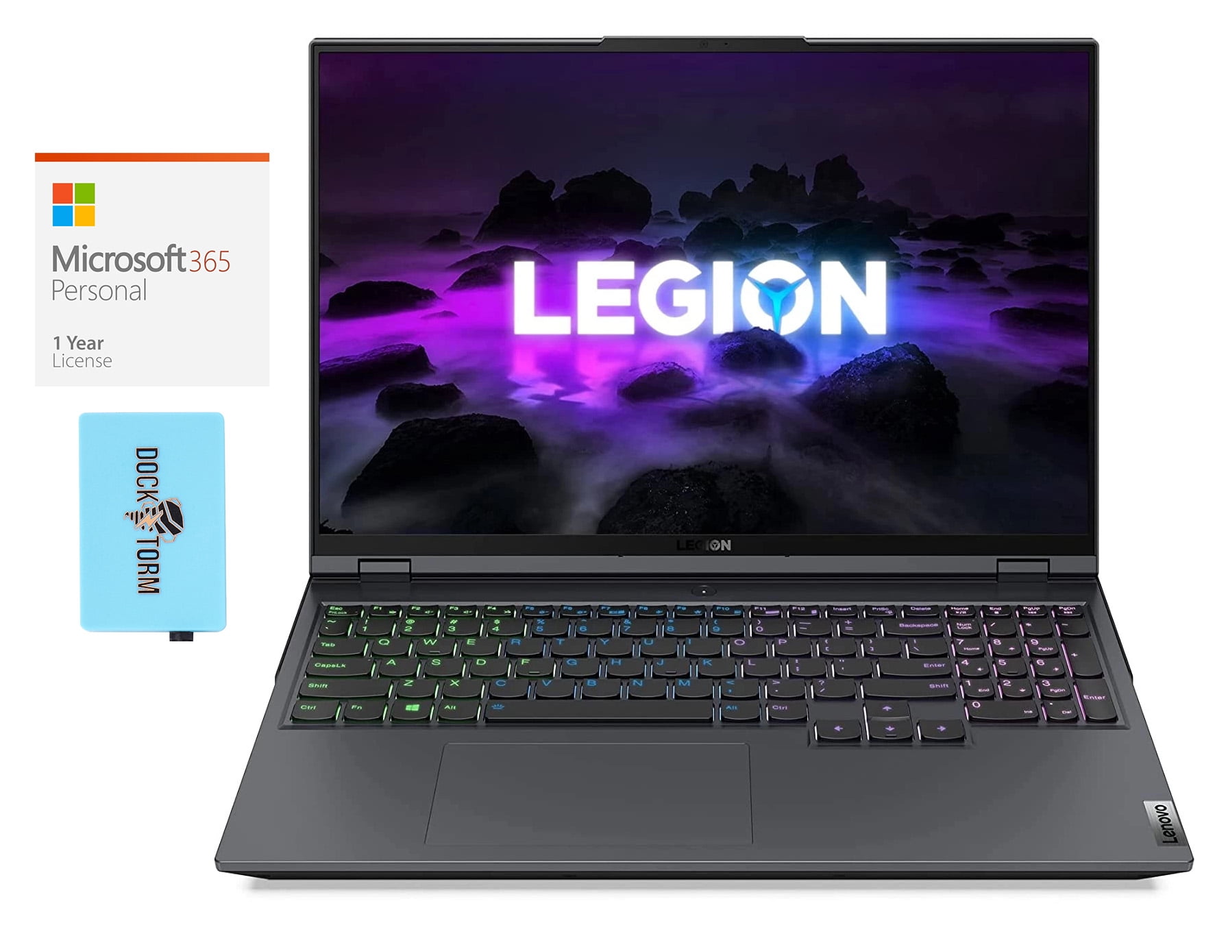 Lenovo Legion 5 Pro 16ITH6 Gaming & Entertainment Laptop (Intel i7-11800H 8-Core, 16.0" 165Hz Wide QXGA (2560x1600), Nvidia RTX 3050, 64GB RAM, Win 10 Pro) with Microsoft 365 Personal , Hub