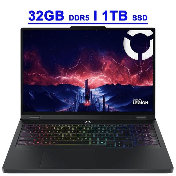 Lenovo Legion 5 Pro Gaming AI Laptop 16" WQXGA 2560x1600 OLED 165Hz 1100nits HDR Peak AMD 8-core Ryzen 7 8745HX 32GB DDR5 1TB SSD GeForce RTX 5060 (Up to 572 AI TOPS) RGB Backlit HARMAN Win11