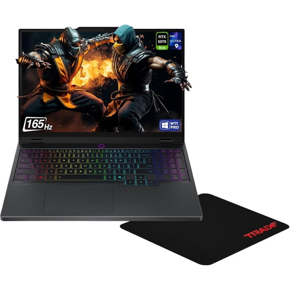 Lenovo Legion 5i Gaming Laptop, Intel Ultra 9-275HX, 32 GB DDR5 RAM, 1 TB PCIe SSD, 15.1" WQXGA (2560x1600)165Hz, Nvidia G-Force RTX 5070, 24-Zone RGB Backlit Keyboard, W11 Pro, Black+Traix Mousepad