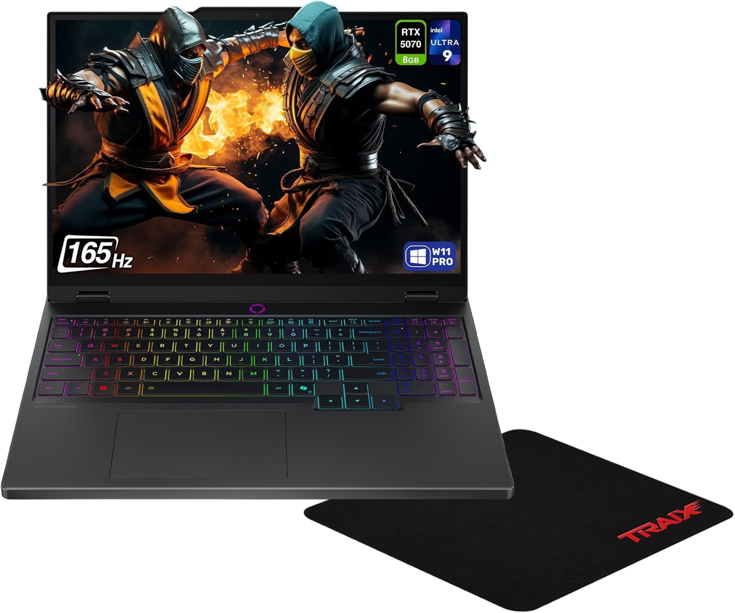 Lenovo Legion 5i Gaming Laptop, Intel Ultra 9-275HX, 64 GB DDR5 RAM, 4 TB PCIe SSD, 15.1" WQXGA (2560x1600)165Hz, Nvidia G-Force RTX 5070, 24-Zone RGB Backlit Keyboard, W11 Pro, Black+Traix Mousepad
