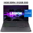 thumbnail image 1 of Lenovo Legion 5i Pro 16 Gaming Laptop 16" QHD IPS 165Hz Anti-glare Display 11th Gen Intel Octa-Core i7-11800H 16GB DDR4 512GB SSD GeForce RTX 3050 4GB RGB Backlit Keyboard HDMI USB-C Win10 Gray, 1 of 7