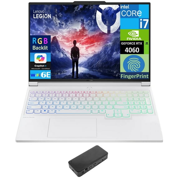 Lenovo Legion 7i Gaming Laptop 16.0in 240Hz IPS WQXGA Display (Intel i7-14700HX, GeForce RTX 4060 8GB, 16GB DDR5, 4TB PCIe SSD, RGB KB, Fingerprint, Thunderbolt 4, WiFi 6E, Win 11 Pro) w/USB-C Dock