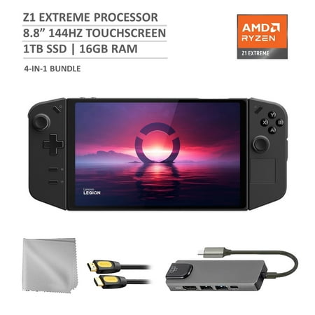 Lenovo Legion Go 1TB SSD Gaming Handheld 8.8-inch Touchscreen 144Hz 2K QHD AMD Ryzen Z1 Extreme Processor, Mytrix Hub, HDMI Cable, 3 Accessories: 4 in 1 Bundle