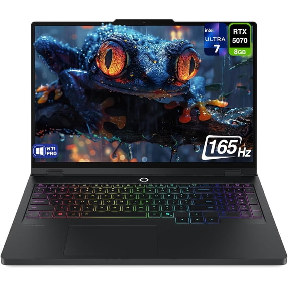Lenovo Legion Pro 5 Gaming Laptop, Intel Ultra 7-255HX, 32 GB DDR5 RAM, 1 TB PCIe SSD, 16" WQXGA (2560x1600) 165Hz Display, Nvidia G-Force RTX 5070, 24-Zone RGB Backlit, W11 Pro, Eclipse Black