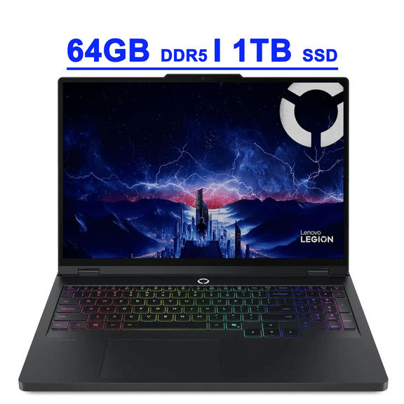 Lenovo Legion Pro 5 Premium Gaming AI Laptop 16" WQXGA 2560x1600 OLED 165Hz Intel 24-core Ultra 9 275HX 64GB DDR5 1TB SSD GeForce RTX 5070 DLSS4 (Up to 798 AI TOPS) RGB Backlit HARMAN Wi-Fi7 Win11