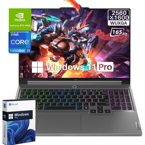Lenovo Legion 5i Gaming Laptop, 16 Inch WQXGA 165Hz, Intel i9-14900HX Up to 5.8GHz, GeForce RTX 4060, 64GB DDR5, 4TB SSD, Backlit KB, Wi-Fi 6E, Windows 11 Pro