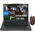 thumbnail image 1 of Lenovo Legion Pro 5i Gaming Laptop, 16" WQXGA 240Hz, Intel Core i9-13900HX, NVIDIA GeForce RTX 4070, 64GB DDR5, 1TB SSD, RGB Backlit Keyboard, Wi-Fi 6, Bluetooth, Numeric Pad, Windows 11 Home, 1 of 8