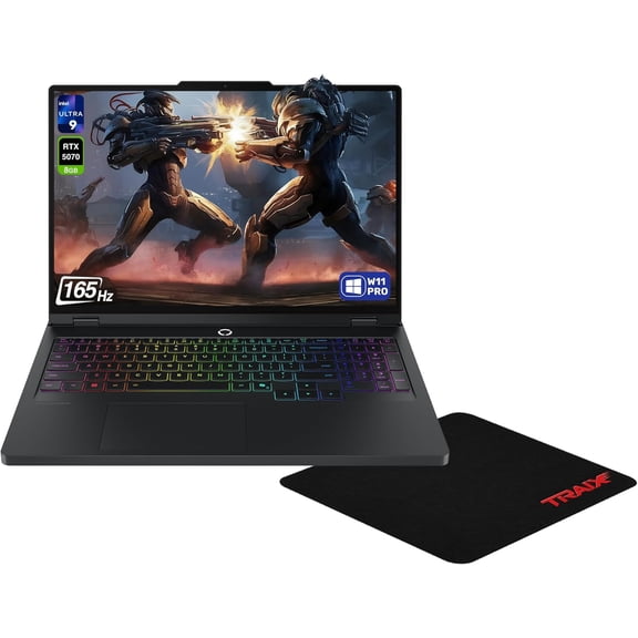 Lenovo Legion Pro 5i Gaming Laptop, Intel Ultra 9-275HX, 64 GB DDR5 RAM, 1 TB PCIe SSD, 16" 2.5K (2560x1600)165Hz, Nvidia G-Force RTX 5070, 24-Zone RGB Backlit Keyboard, W11 Pro, Black+Traix Mousepad