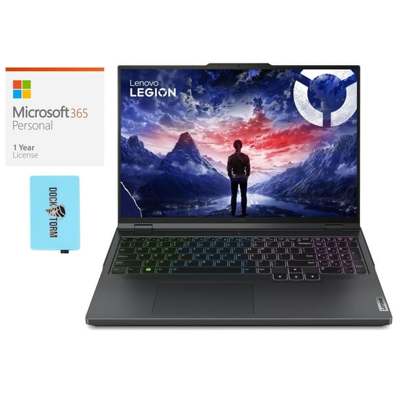 Lenovo Legion Pro 5i Gen 9 Gaming Laptop (Intel i7-14650HX 16-Core, 16.0in 165 Hz Wide QXGA (2560x1600), GeForce RTX 4060, 64GB DDR5 5600MHz RAM, Win 10 Pro) with Microsoft 365 Personal , Dockztorm Hub
