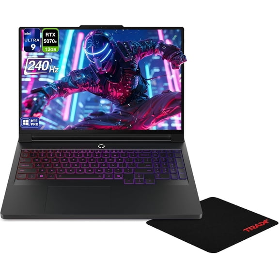 Lenovo Legion Pro 7i G10 Gaming Laptop, Intel Ultra 9-275HX, 32 GB DDR5 RAM, 2 TB PCIe SSD, 16" 2.5K (2560x1600)240Hz, Nvidia G-Force RTX 5070Ti, RGB Keyboard, W11 Pro, Eclipse Black+Traix Mousepad