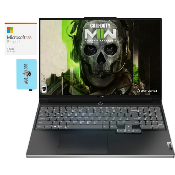 Lenovo Legion Slim 7i Gaming/Entertainment Laptop (Intel i7-12700H 14-Core, 16.0in 165Hz Wide UXGA (1920x1200), NVIDIA RTX 3060, Win 11 Home) with Microsoft 365 Personal , Hub