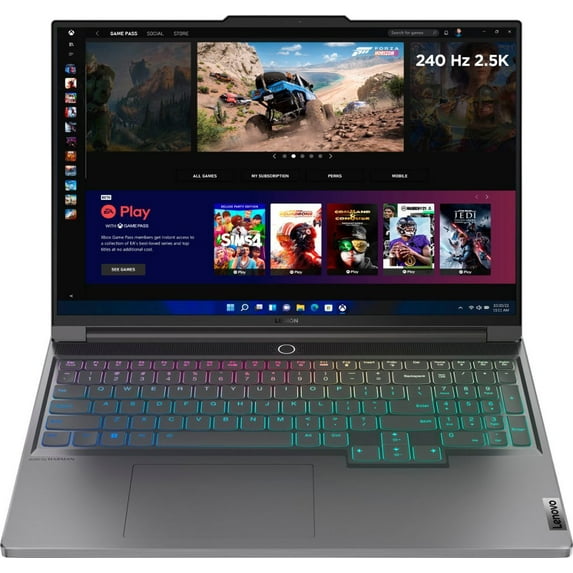 Lenovo Legion Slim 7i Gaming Laptop 16.0in 240 Hz IPS WQXGA (Intel i9-13900H, 32GB DDR5, 2TB SSD, GeForce RTX 4070 8GB, 16.0in 240 Hz RGB KYB, FP Reader, Thunderbolt 4, WiFi 6E, Win 11 Pro)