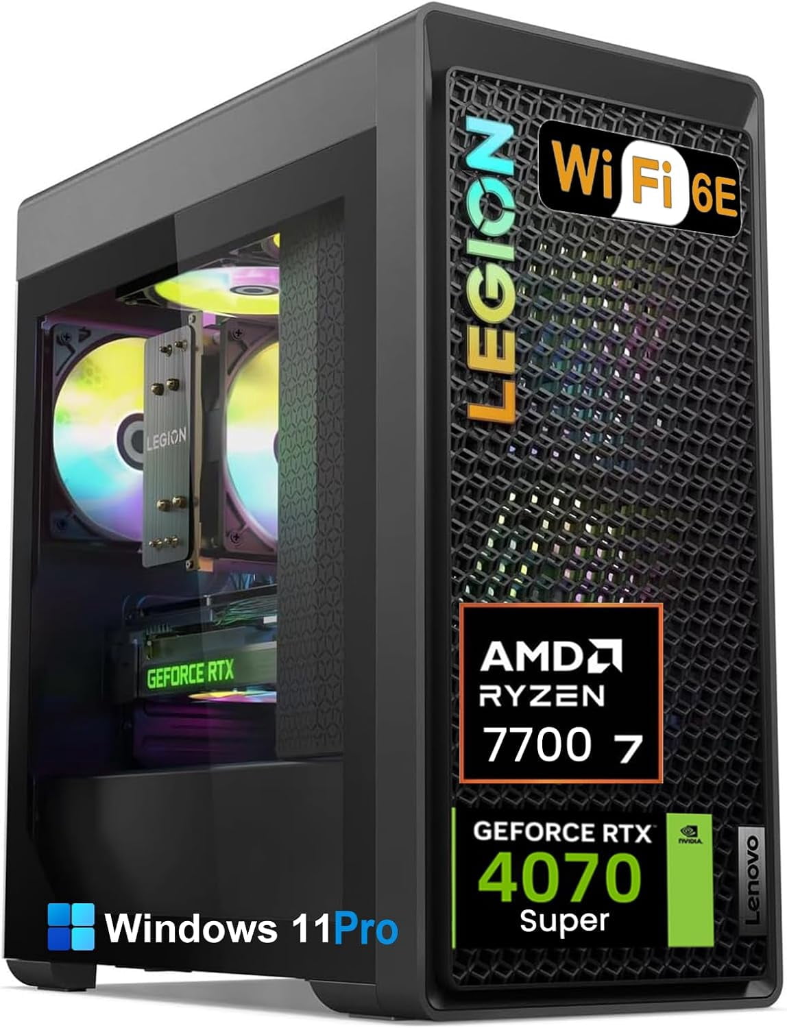 Lenovo Legion T5 Gen 8 Gaming Tower Desktop PC, AMD Ryzen 7700