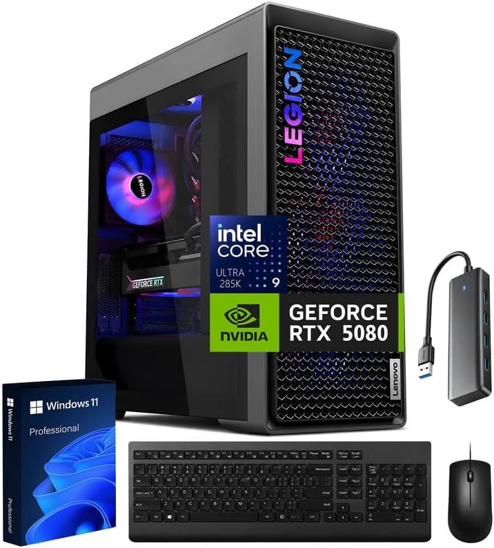 Lenovo Legion Tower 7i Gen 10 Gaming Desktop PC, RTX 5080, Intel