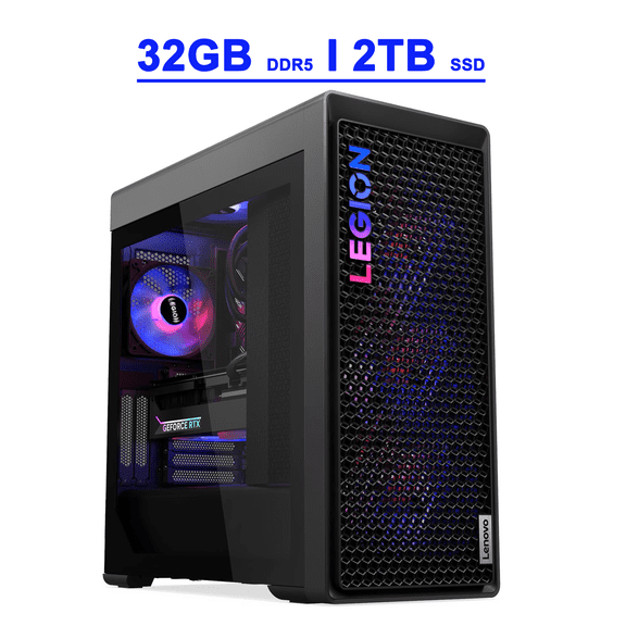 Lenovo Legion Tower 7i Gen 10 Premium Gaming AI Desktop Intel 20-core Ultra 7 265K 32GB DDR5 2TB SSD GeForce RTX 5080 16GB GDDR7 Graphic (Up to 1801 AI TOPS) Type-C 360mm Liquid Cooler ARGB Fan Win11
