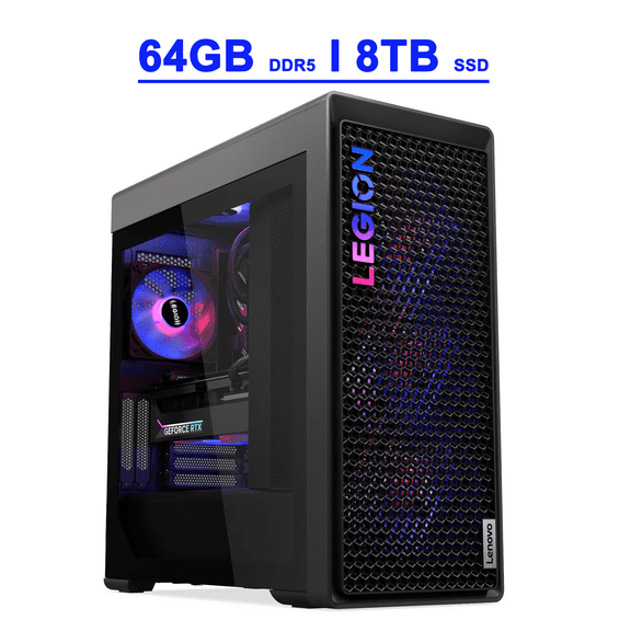 Lenovo Legion Tower 7i Gen 10 Premium Gaming AI Desktop Intel 20-core Ultra 7 265K 64GB DDR5 8TB SSD GeForce RTX 5080 16GB GDDR7 Graphic (Up to 1801 AI TOPS) Type-C 360mm Liquid Cooler ARGB Fan Win11