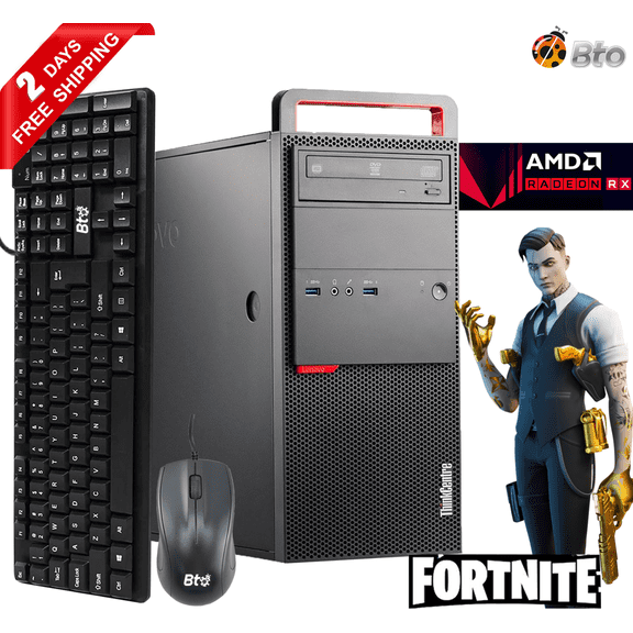 Restored Lenovo M900 Gaming Computer Tower, Intel Core i5-6400 upto 3.3GHz Processor, 16GB DDR4 Ram, 256GB M.2 SSD, 1TB HDD, AMD RX 550 4GB DDR5, Keyboard and Mouse, WiFi Windows 10 Desktop PC (Refurbished)
