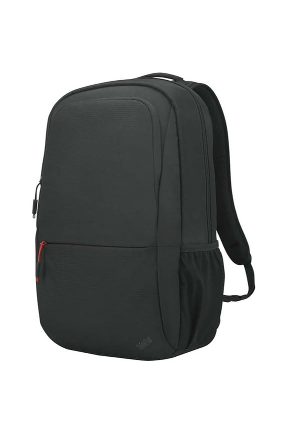 Multiple Zipper Pockets Red Accents 16" Laptop Backpack, Black