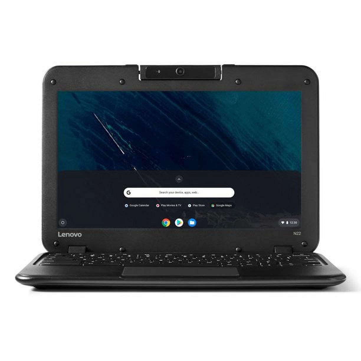 Lenovo N22 Chromebook 11.6" Laptop, Intel Celeron, 2GB RAM, 16GB SSD, Chrome OS, Black (USED) - image 1 of 4