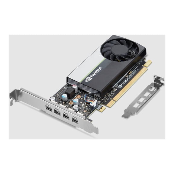 Lenovo NVIDIA T400E Graphic Card - 4 GB GDDR6 - Low-profile - 7680 x 4320 - PCI Express 3.0 x16 - DisplayPort - 4 x Mini DisplayPort - Mini DisplayPort