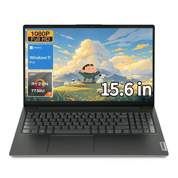 Lenovo Newest V15 15.6 inch FHD Anti-glare Laptop, AMD Ryzen 7 7730U (Beat i7-1065G7), 16GB RAM, 1TB SSD, Windows 11 Pro Black