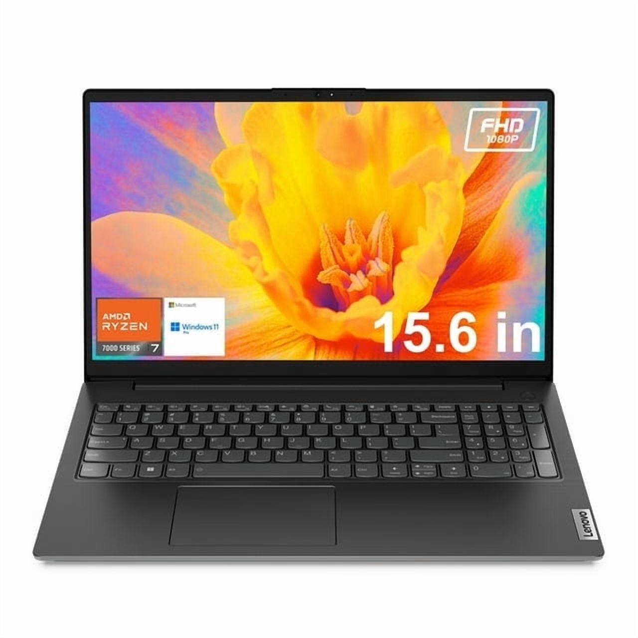 Lenovo Newest V15 Laptop Windows 15.6 inch Laptop, AMD Ryzen 7 7730U, 40GB RAM, 2TB SSD, Black