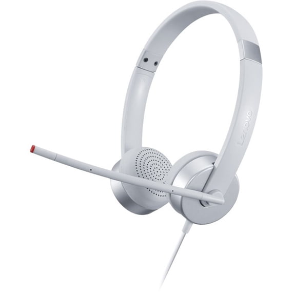 Lenovo On-Ear Stereo Headset, Silver
