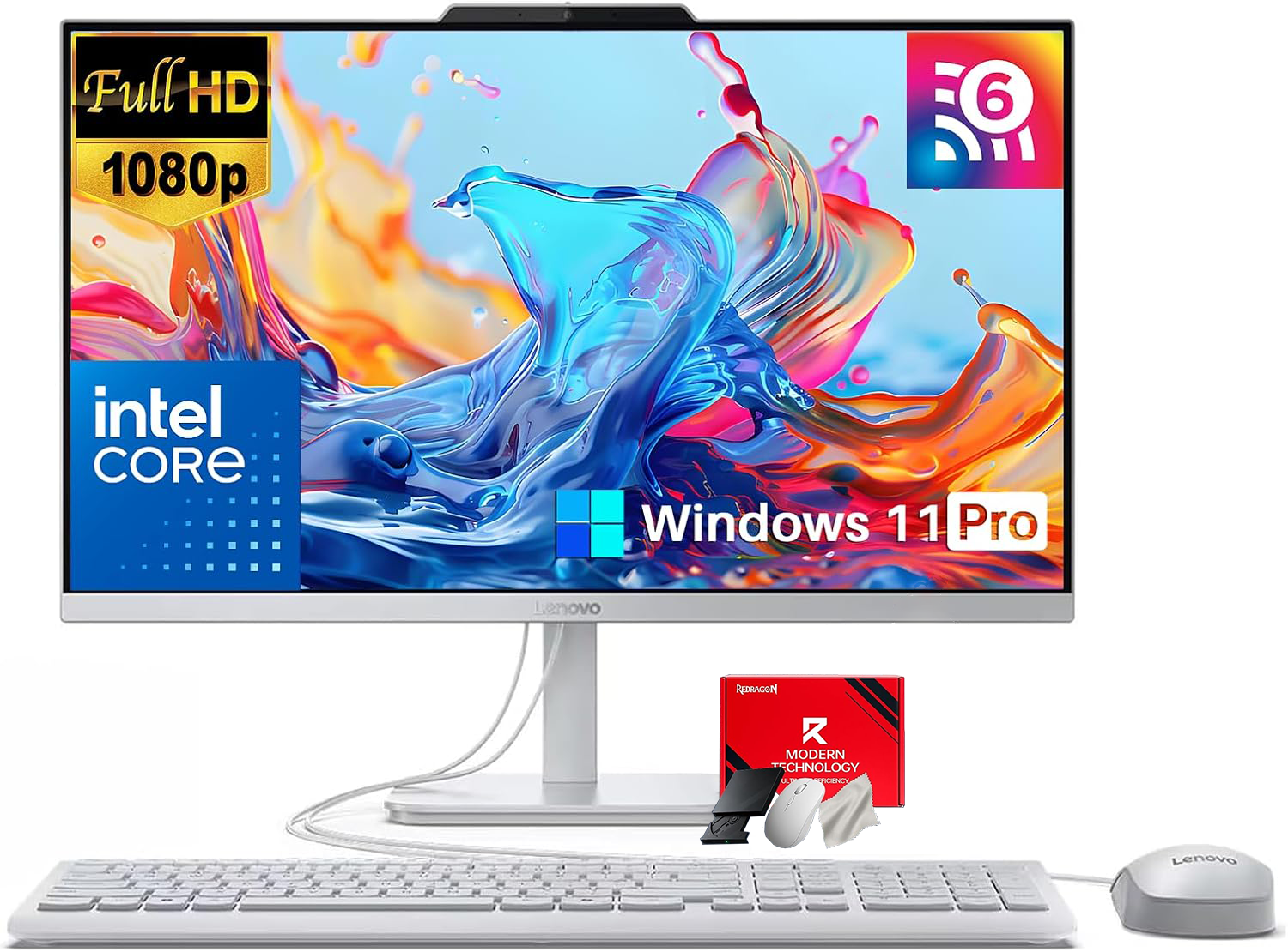 Lenovo All in One Desktop Computer, Windows 11 Pro, 16GB RAM, 512GB SSD ...