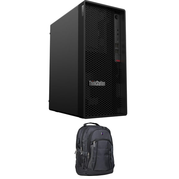 Lenovo P360 Workstation Desktop (Intel i7-12700 12-Core, Intel UHD 770, 16GB DDR5 4800MHz RAM, 512GB PCIe SSD + 6TB HDD (3.5), Wifi, Bluetooth, Win 11 Pro) with Premium Backpack